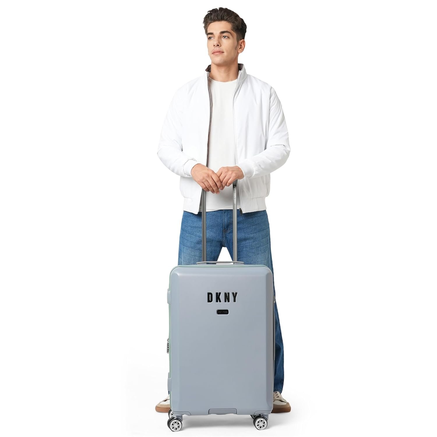 DKNY Urban Safari Range Blue Suede Hard 24" Medium Luggage - Image 2