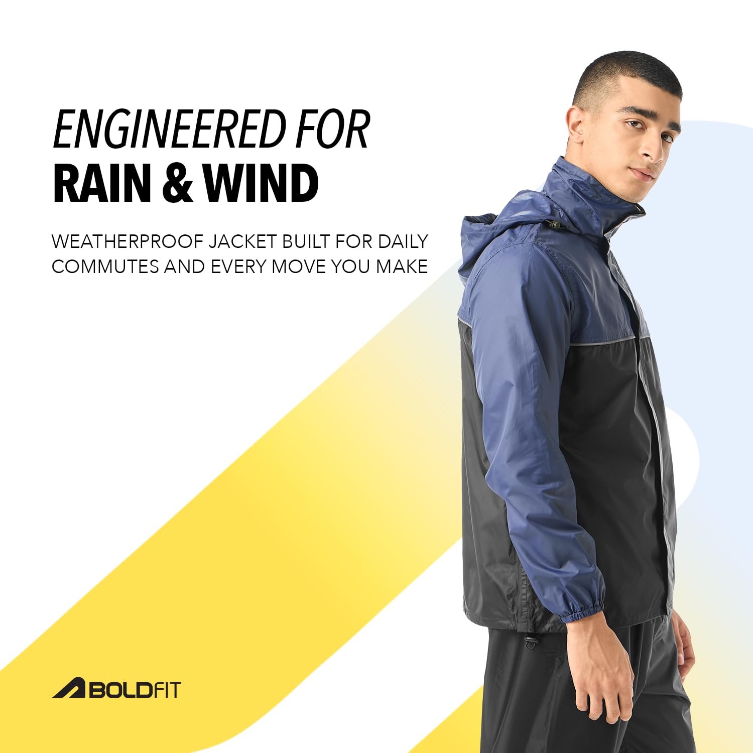 Boldfit All-Weather Raincoat for Men Waterproof Stylish,Breathable & Waterproof Gear for Heavy Rains,Hiking,Trekking & Everyday Use Hood Rain Jacket for Women with Utility Pockets & Reflective Trim - Image 2