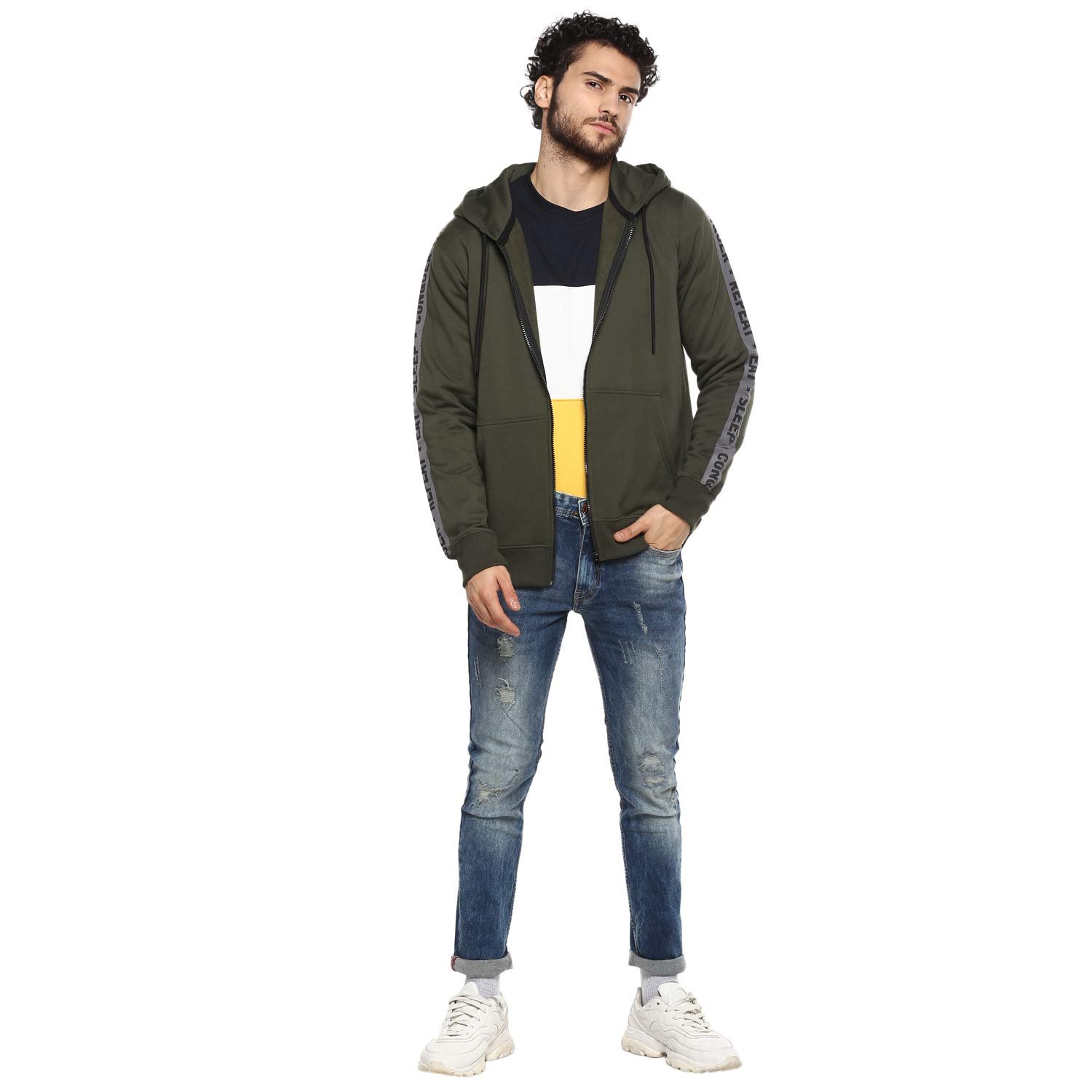 Alan Jones Clothing Men's Taped Cotton Hooded Sweatshirt - Image 5