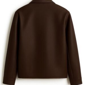 lmntrix Men’s Classic Brown Faux Leather Jacket | Stylish Front Zip Closure | Premium Soft Lining | Casual & Winter Wear Outerwear | Classic Premium Editions