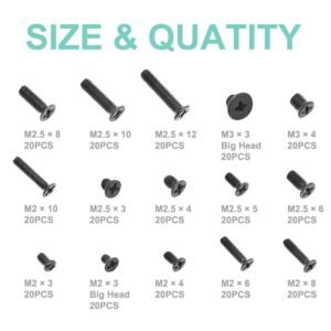 Laprite 300 PCs Laptop Notebook Computer Replacement Screws Kit for Lenovo, Toshiba, Gateway, Samsung, HP, IBM, Dell, Sony, Acer, Asus, SSD Hard Disk SATA