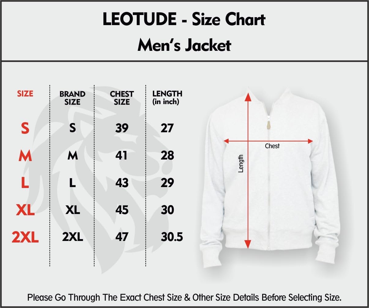 LEOTUDE Full Sleeve Regular Fit Fleece Bomber Winter Jacket For Mans - Image 5