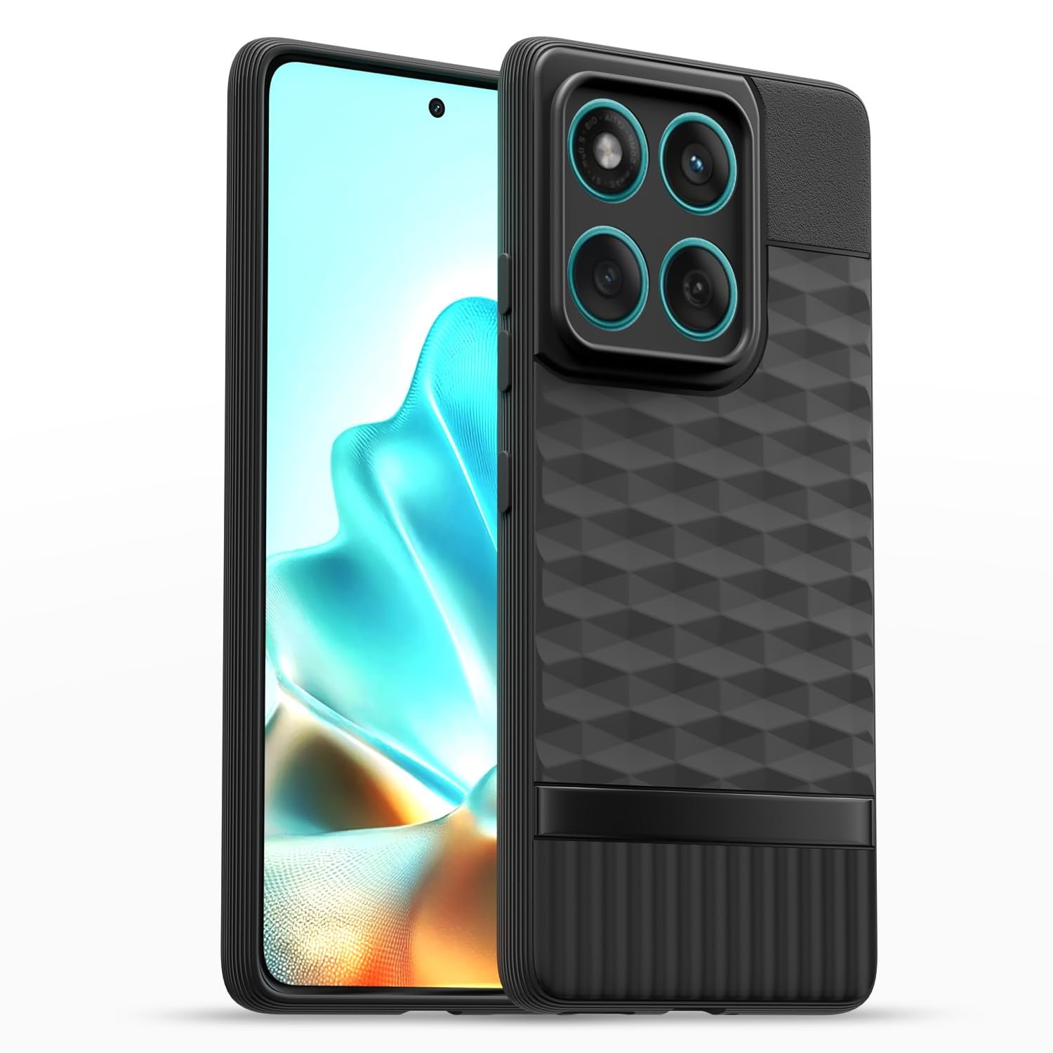 Outlouders Back Cover for Motorola Moto Edge 60 5G / Motorola Moto Edge 60 Fusion 5G | Full Camera Protection | TPU Soft Flexible Shockproof Bumper Case (Black)