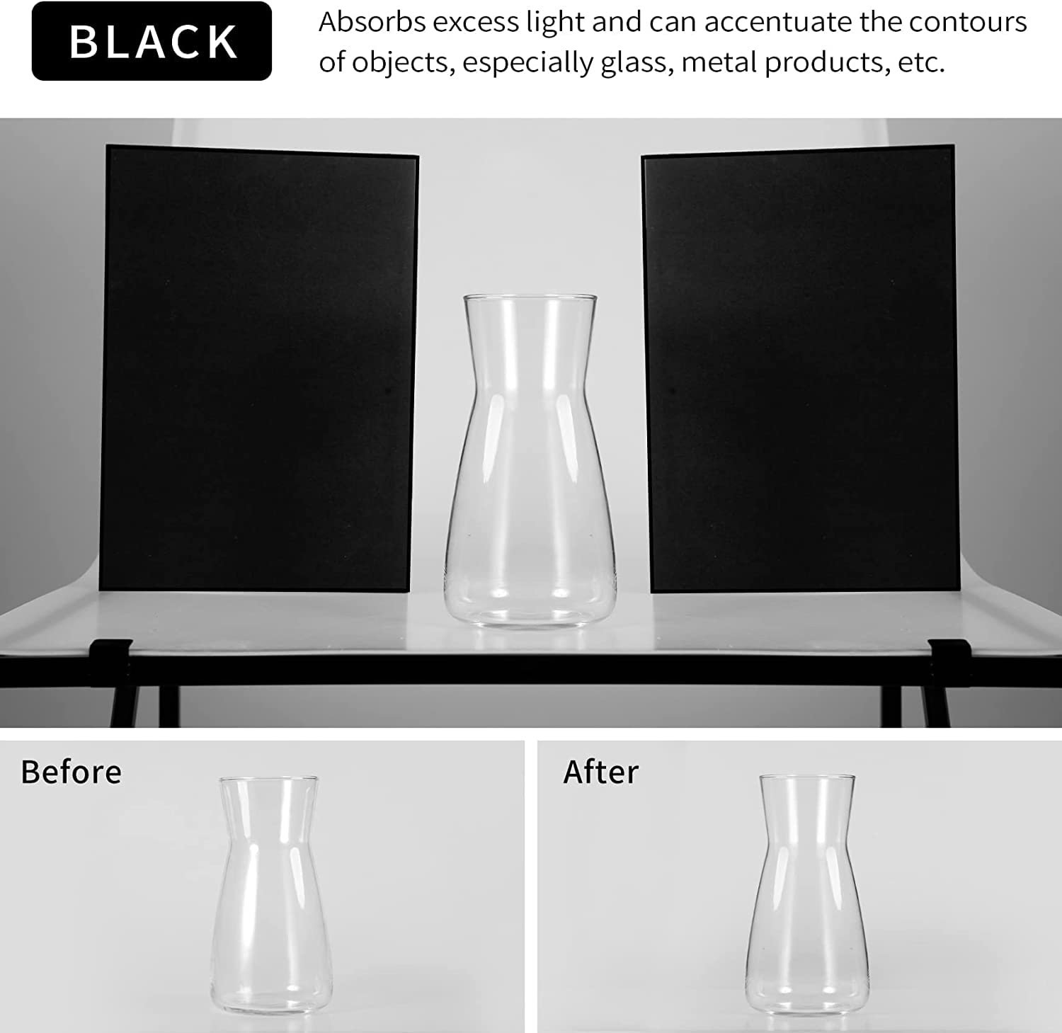 Royalkart 3 in 1 Light Reflector for Food,Product Photography, Diffuser Cardboard 29x42cm,Foldable Black, White, Silver Thick Paper Board - Image 6