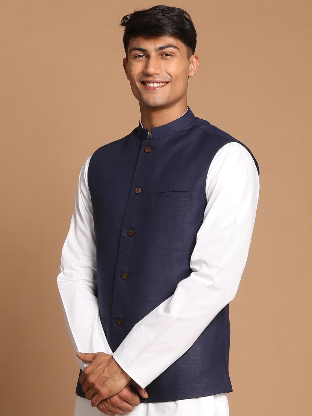 VASTRAMAY Men's Cotton Nehru Jacket - Image 3