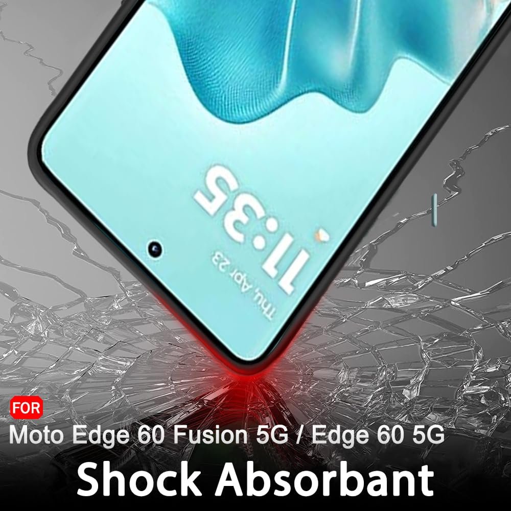 TheGiftKart Sleek Back Cover Case for Motorola Moto Edge 60 Fusion 5G / Edge 60 5G | Slim Fit Protective Design | Ultra Matte Finish | Camera Protection Bump | Soft Back Cover Case (Silicone, Black) - Image 4