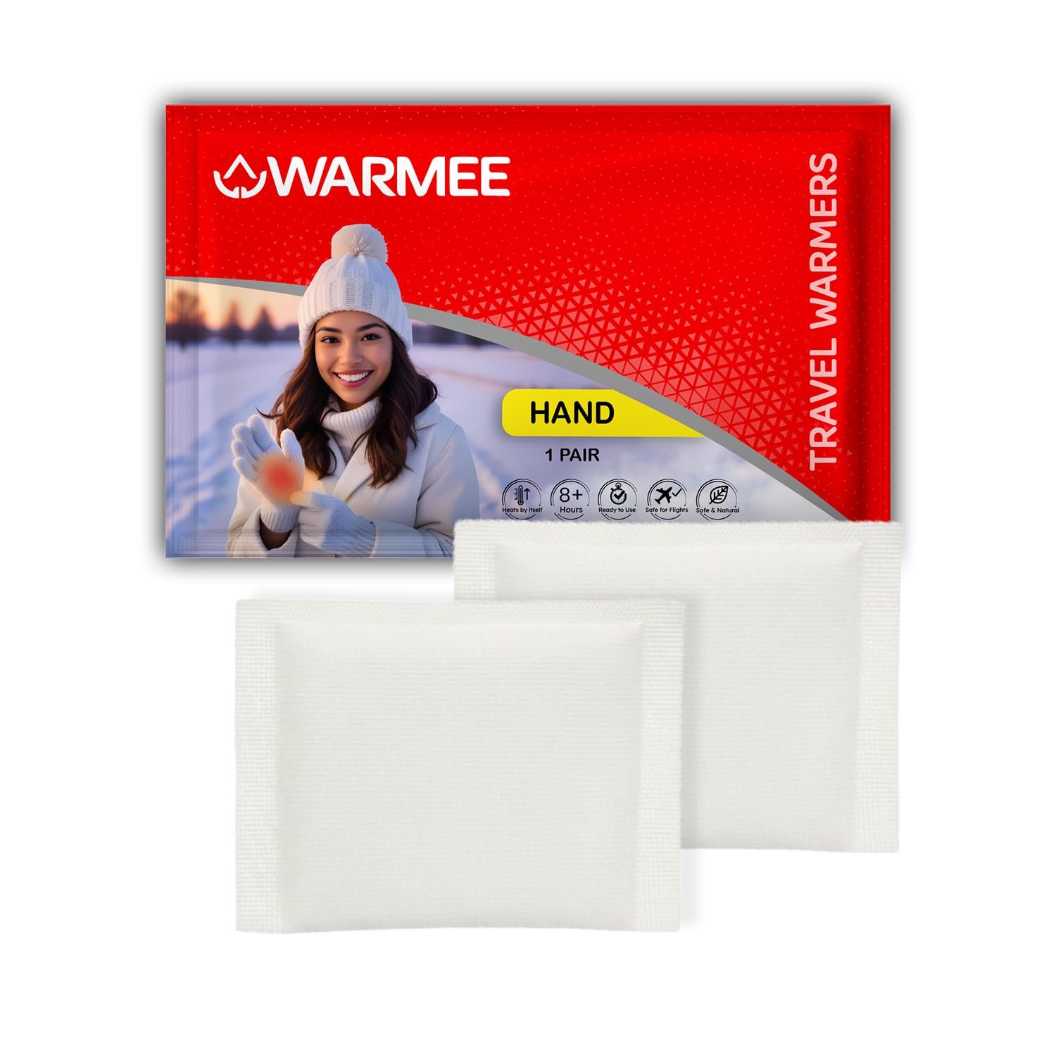 WARMEE Hand Warmers (Pack of 6 Pairs )| Air-Activated Self Heating Warmers | 8+ hours Long-Lasting Heat | Safe, Natural & Disposable Heat Packs for Winter, Travel, Camping & Outdoor Use - Image 4