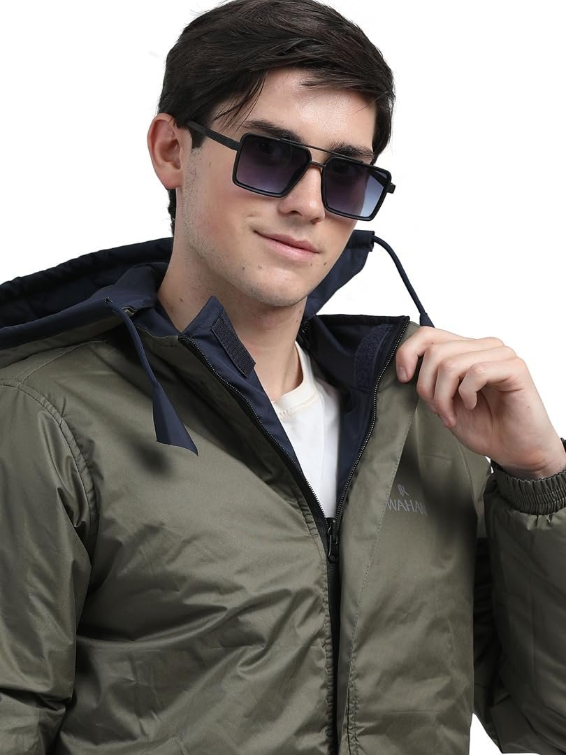 Men's Waterproof Winter Jacket | Reversible & Removable Hood | 99% Water-Resistant | Heavy-Duty Warm Jacket with 4 Pockets - Image 9