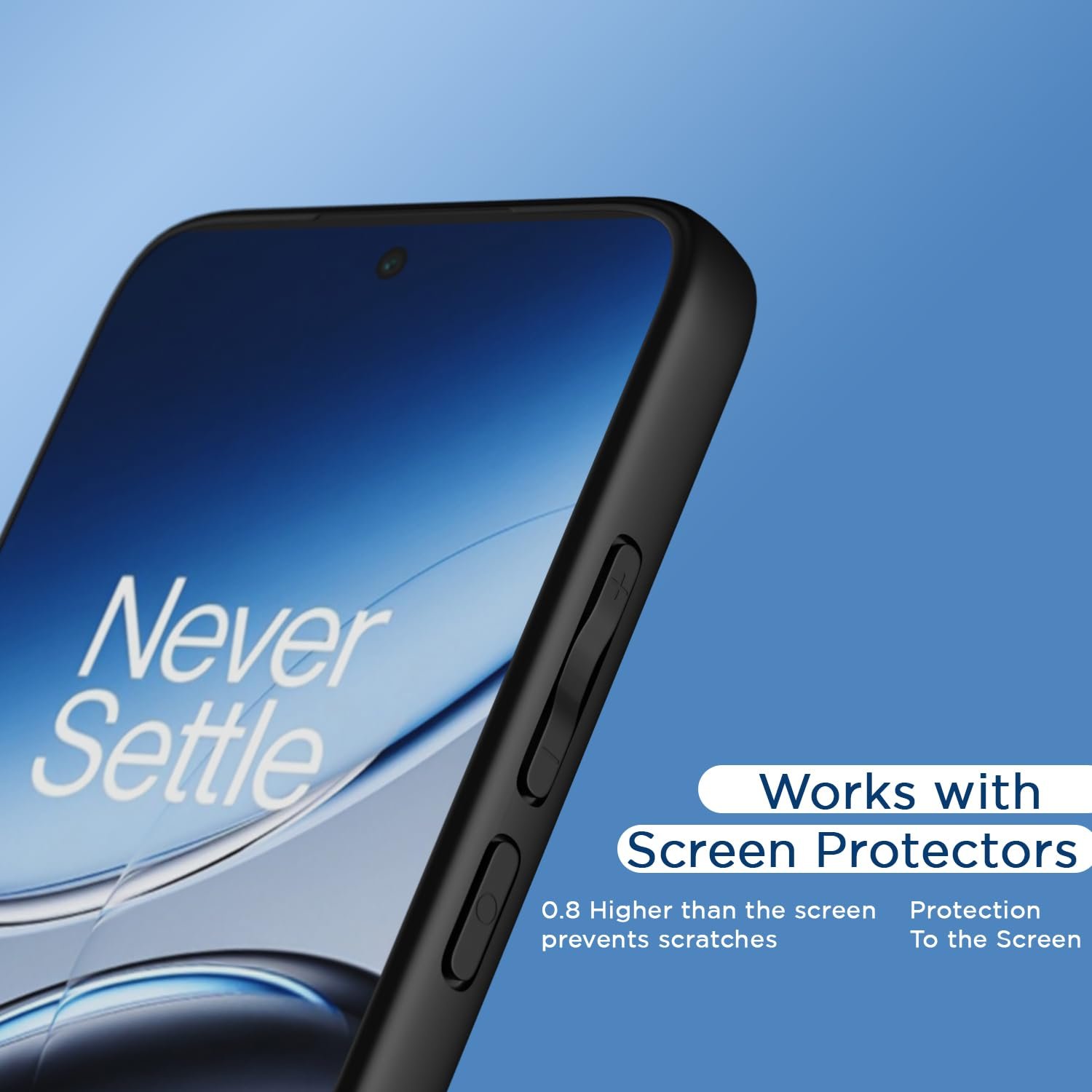 Pikkme Back Cover Compatible with OnePlus Nord Ce 5 5G Shockproof Sleek Hybrid Armor Bumper Case(Black) - Image 7