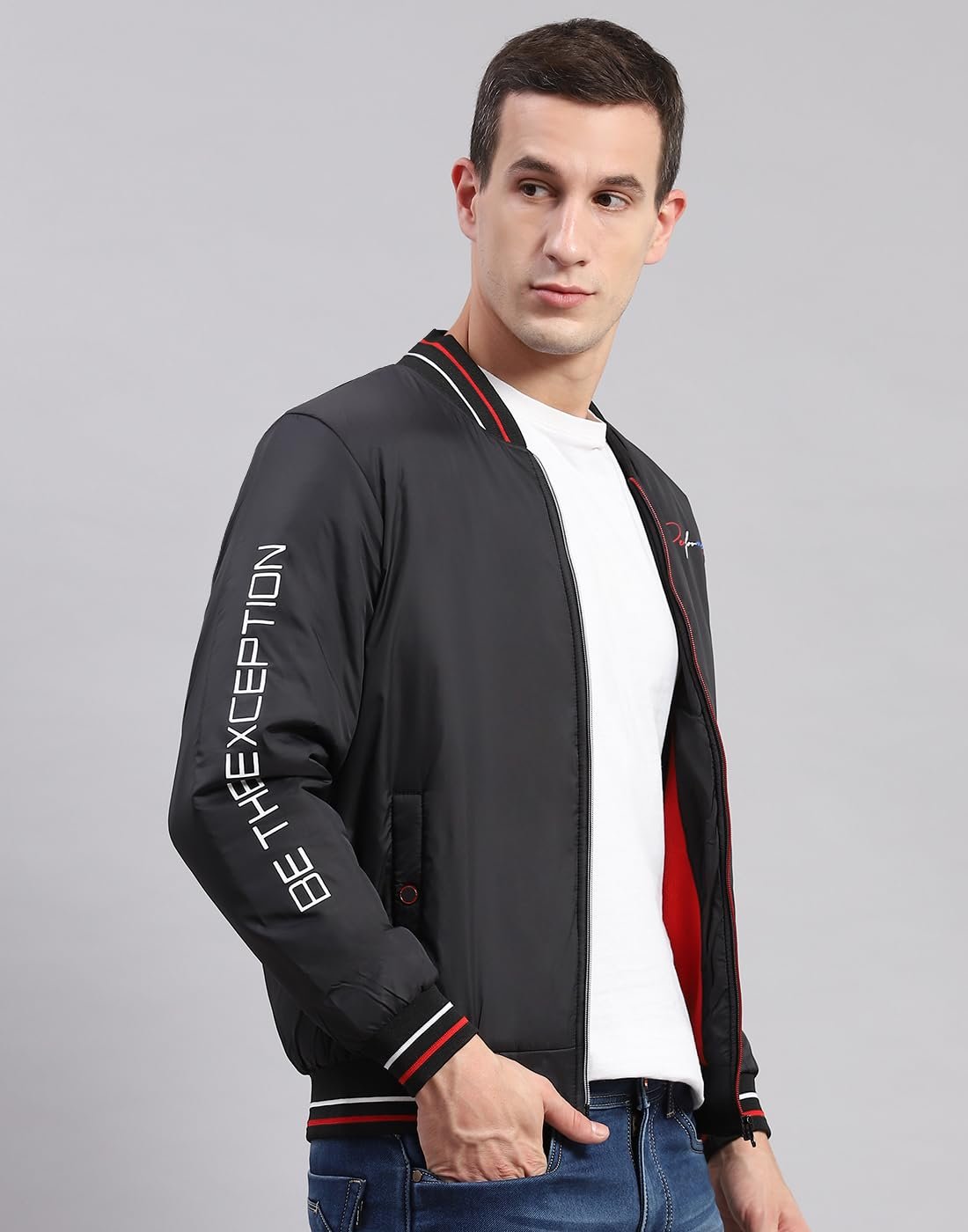 Monte Carlo Men Polyester Blend Standard Length Printed Jacket - Image 4