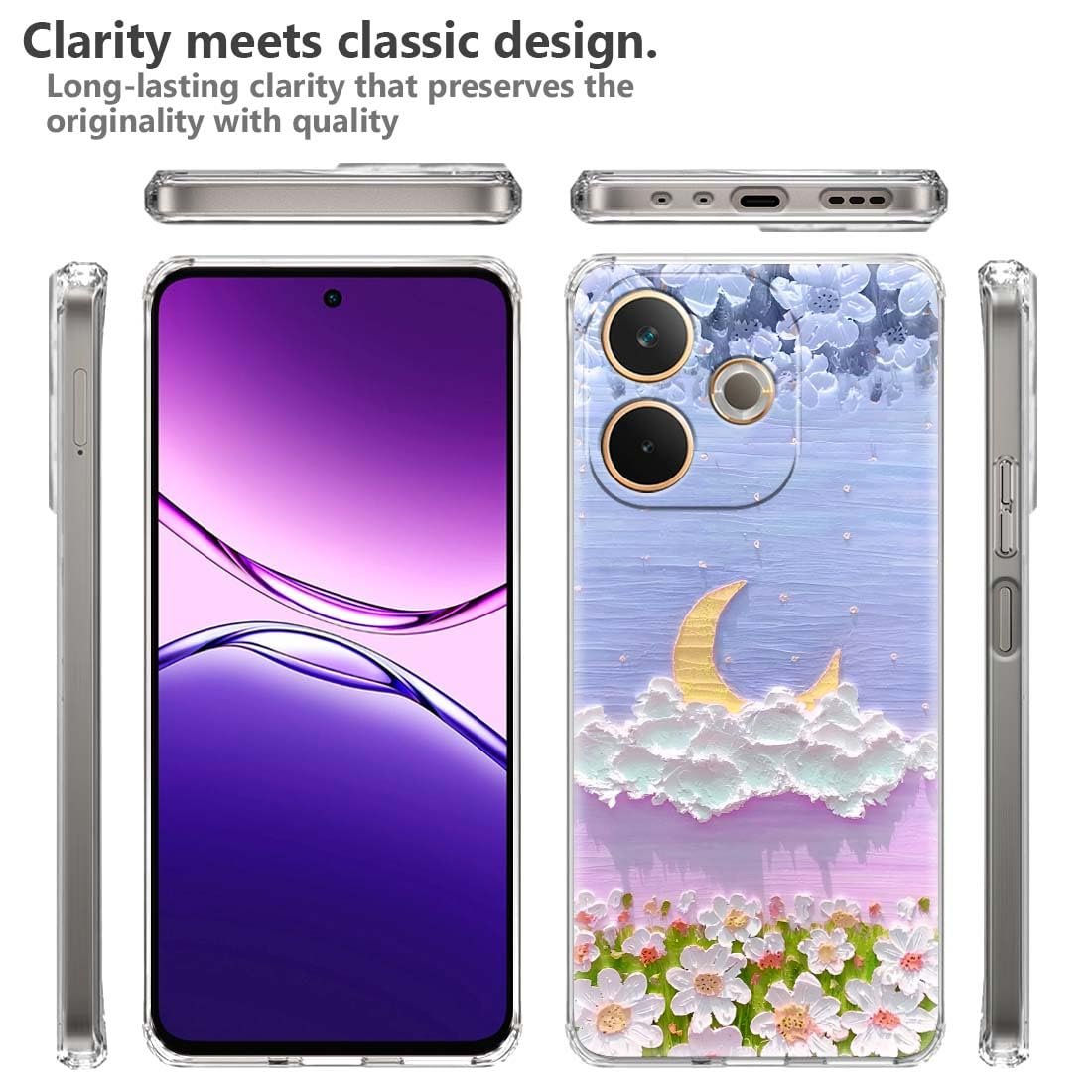 Fashionury Back Cover for Oppo A5 Pro 5G Designer, Printed,Transparent,Flexible, Silicon -D1151 - Image 4