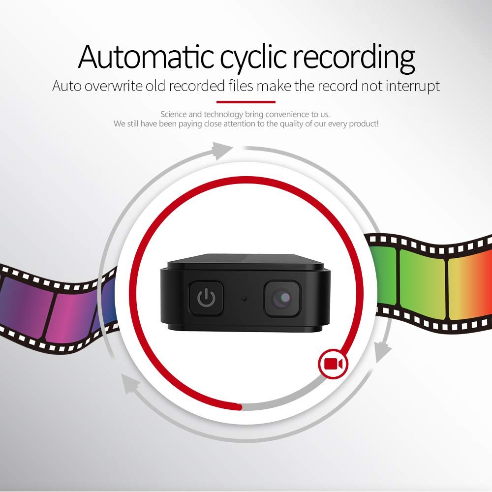 TECHNOVIEW 4K Pen Drive Security Camera with 64GB SD Card, 1080p HD Video Recording, 150° Wide Angle Lens, Motion Detection, Up to 200 Minutes Battery Life - Black - Image 7