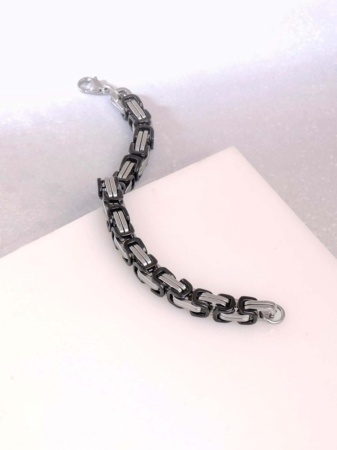 Yellow Chimes Bracelets for Men and Boys Fashion Bracelet for Men |Silver Toned Durable Stainless Steel Chain Bracelet for Men | Birthday Gift for Men and Boys Anniversary Gift for Husband - Image 7