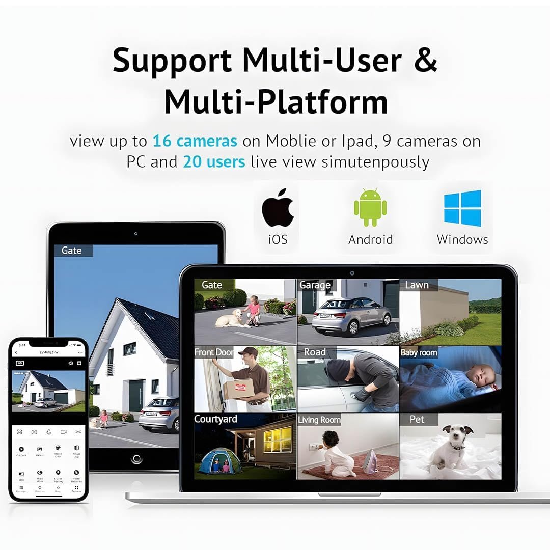 Golens WiFi CCTV 3MP Bulb Camera for Home Outdoor | 1080P HD | Pan & Tilt | Night Vision | Motion Alert | E27 CCTV | Real-time Alert | 2-Way Audio | Wireless Camera | WC10K - Image 2