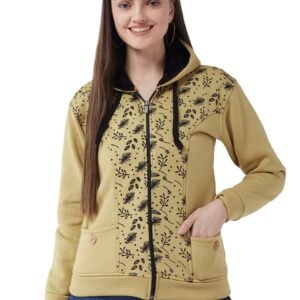 Pivl Women’s Fleece Blend Winter hooded Jacket.