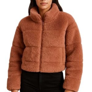 KOTTY Women’s Cozy Fit Full Sleeve Coral Fleece Zip Jacket – Winterwear with Pockets for Daily Warmth & Style