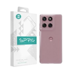 SPRIG Compatible with Moto Edge 60 Fusion Premium FlexCrystal Back Cover Drop Tested Shock Proof Mobile Case for Men, Women, Boys and Girls with Camera Protection (Transparent)