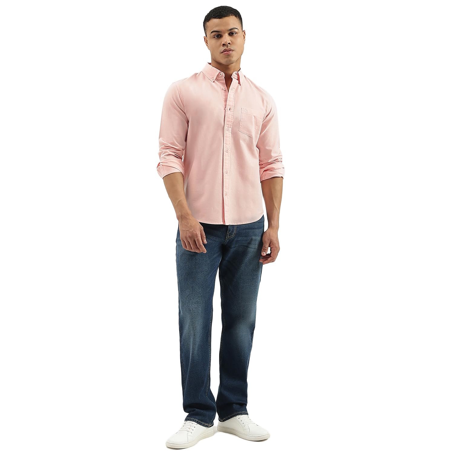 United Colors of Benetton Men's Solid Regular Fit Shirts - Image 4