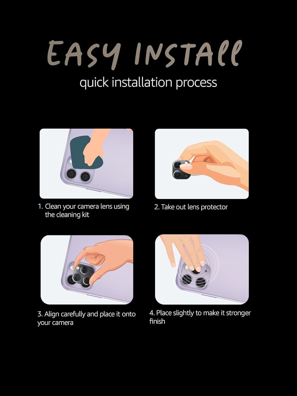 9a Camera Lens Protector | 9H Tempered Glass | Anti-Scratch, Ultra Clear, Pack of 1 | P ixel 9a Camera Glass Cover - Image 4