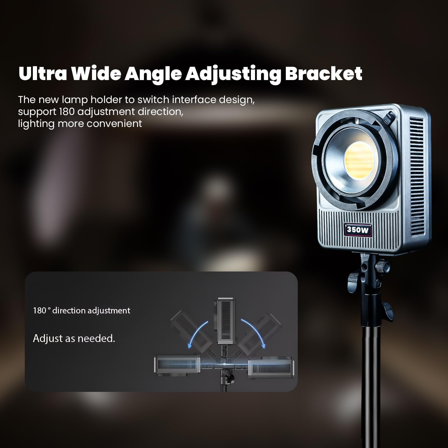 HIFFIN HF-350PRO Wonder Series 350W LED Video Light | 25,800lm Ultra Bright | CRI 95+ | CCT 2700K-6500K | Bowens Mount | App Control | Professional Light for Photography, Videos & Studio Use - Image 8