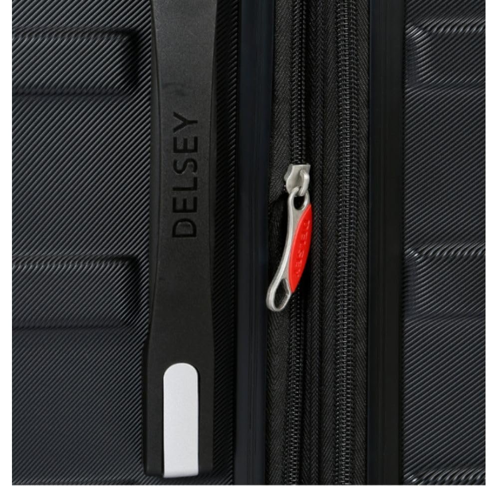 DELSEY PARIS Margot 68 cms Medium Check-in Polycarbonate Hard Sided 8 Wheels and Expandable Spinner Suitcase/Trolley Bag for Travel with TSA Lock- Black - Image 8