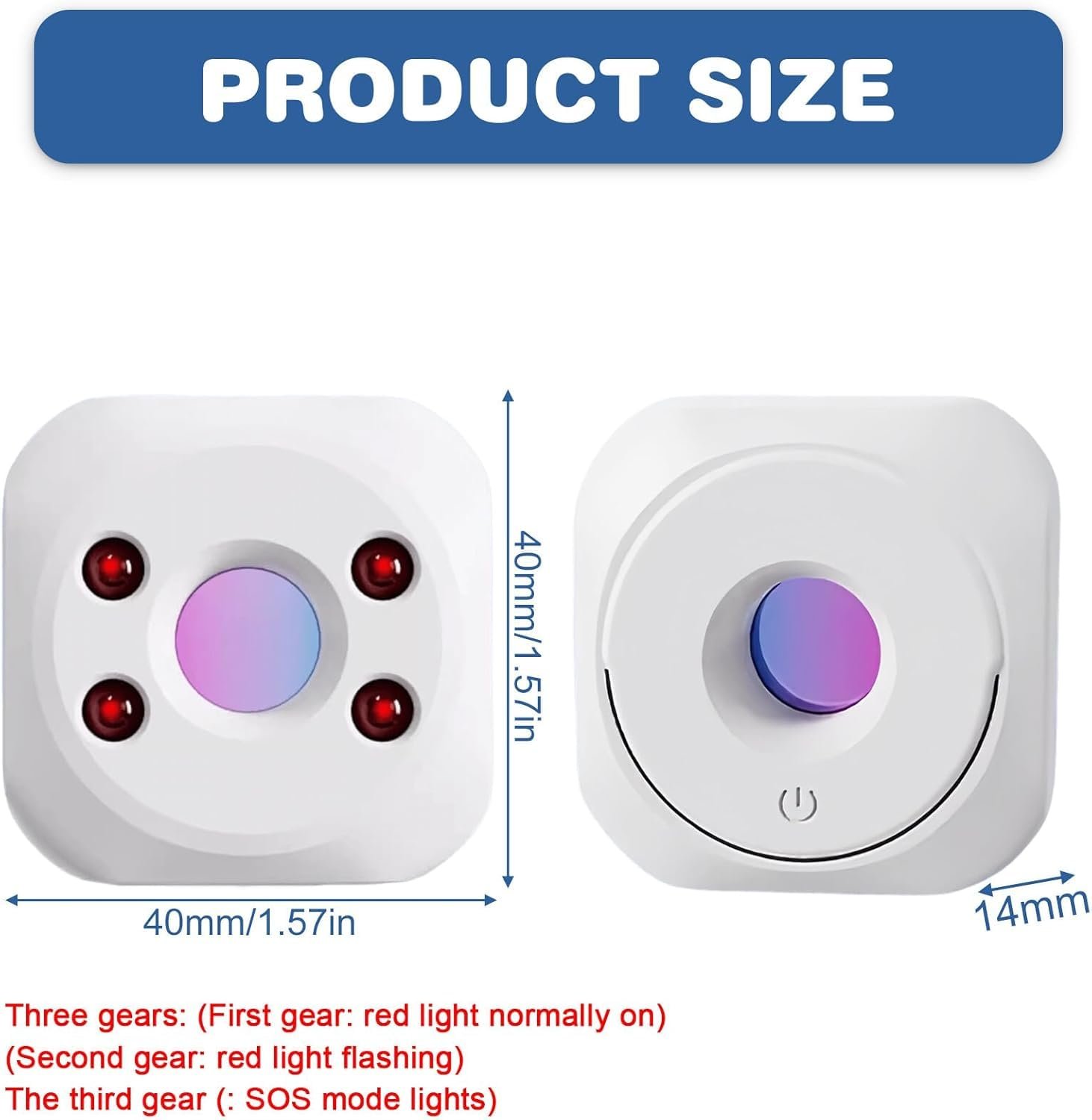 Hidden Camera Detector Device | Spy Camera Detector Privacy Protector Portable Wireless Bug Detector | Security Camera Detector Anti Spy WirelessInfrared Sweeper Device (White) - Image 2