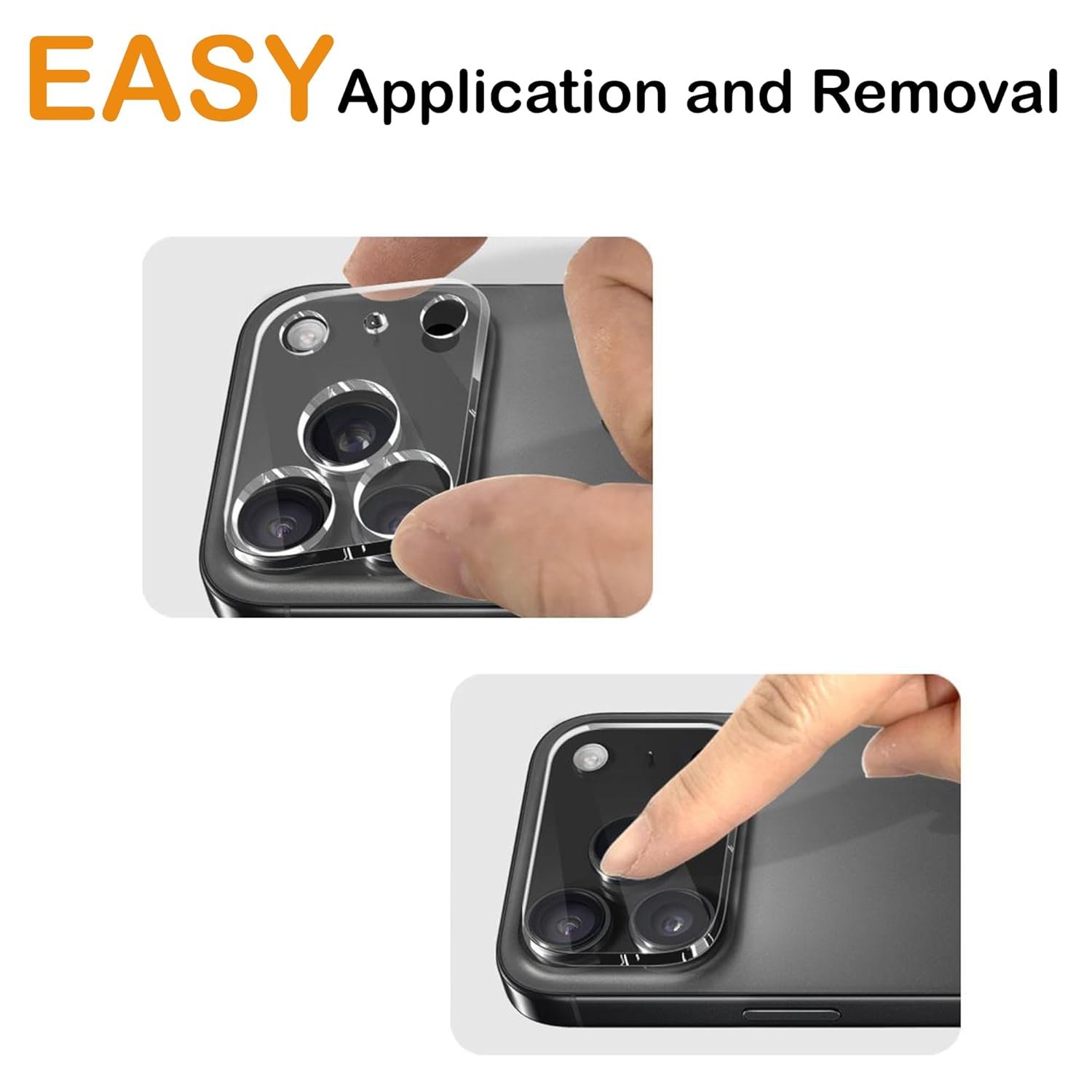 amazon basics Camera Lens Protector for iPhone 17 Pro (9H Hardness.Scratch Resistance) with Free Installation Kit Clear - Image 3