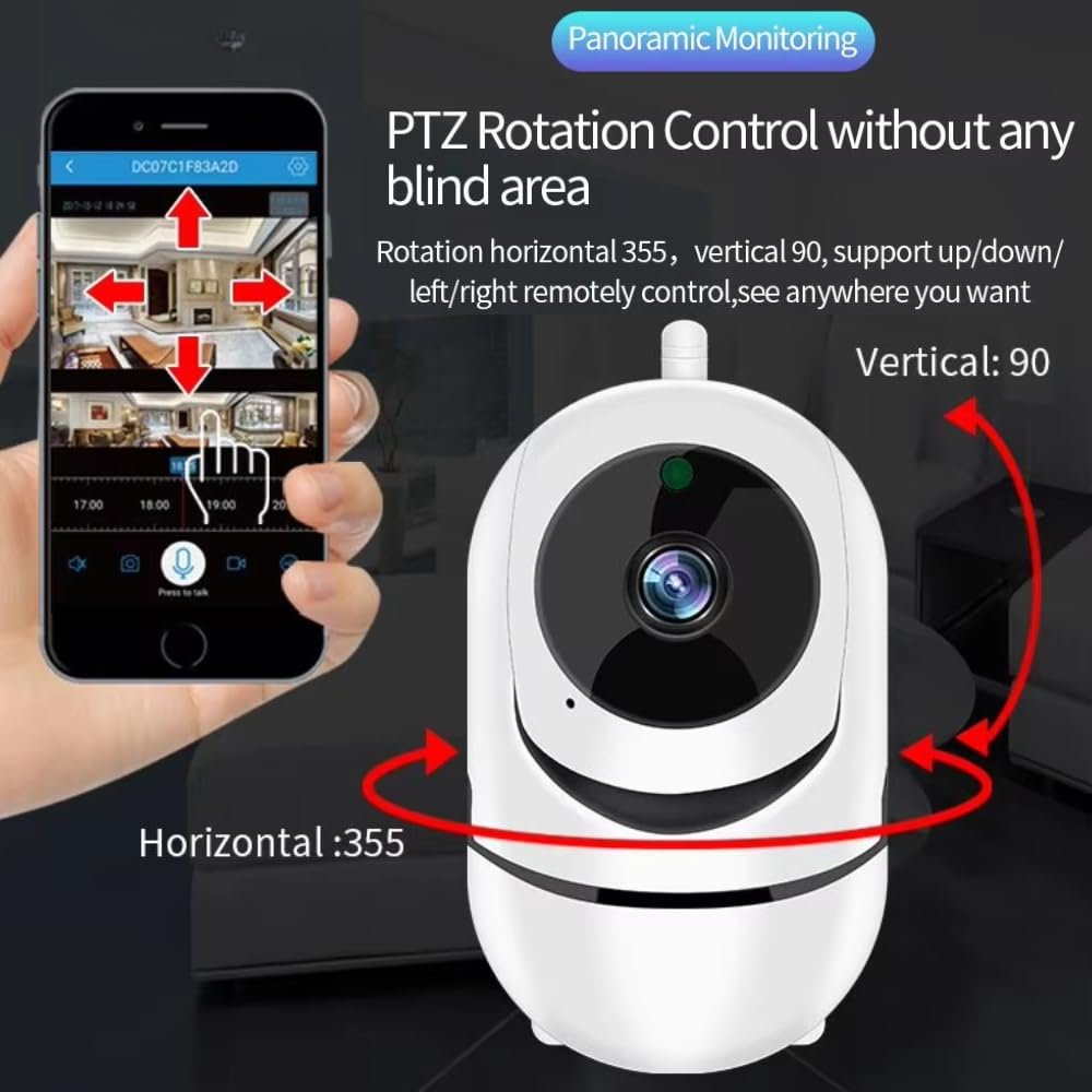 Maizic Smarthome Cheeky 3 MP FHD WiFi Indoor CCTV Camera for Home with Pan/Tilt 360° View, 2 Way Communication, Motion Detection, Color Night Vision and Supports SD Card (Up to 256 GB) - Image 6