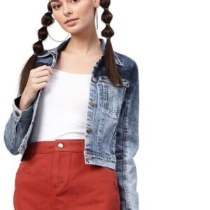SASSAFRAS Women Acid Wash Denim Jacket