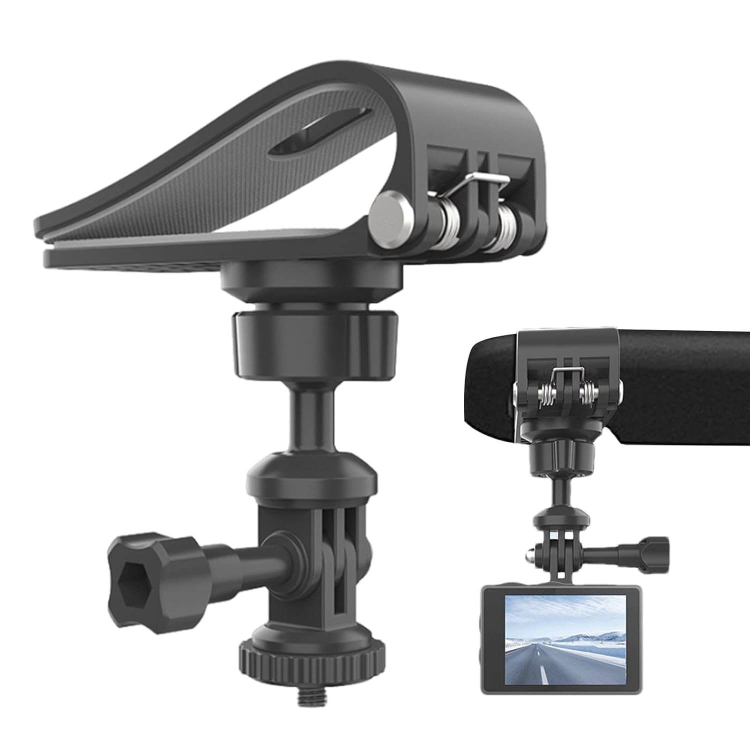 Camera Mount for Car, Sport Camera Mount, Sun Visor Holder with Go Pro Hero 13 12 11 10 9 8 7 6 5 4, for DJI Osmo Action 5 Pro/4/3 for Insta 360 X5 X4 X3 Ace Pro2 Accessories