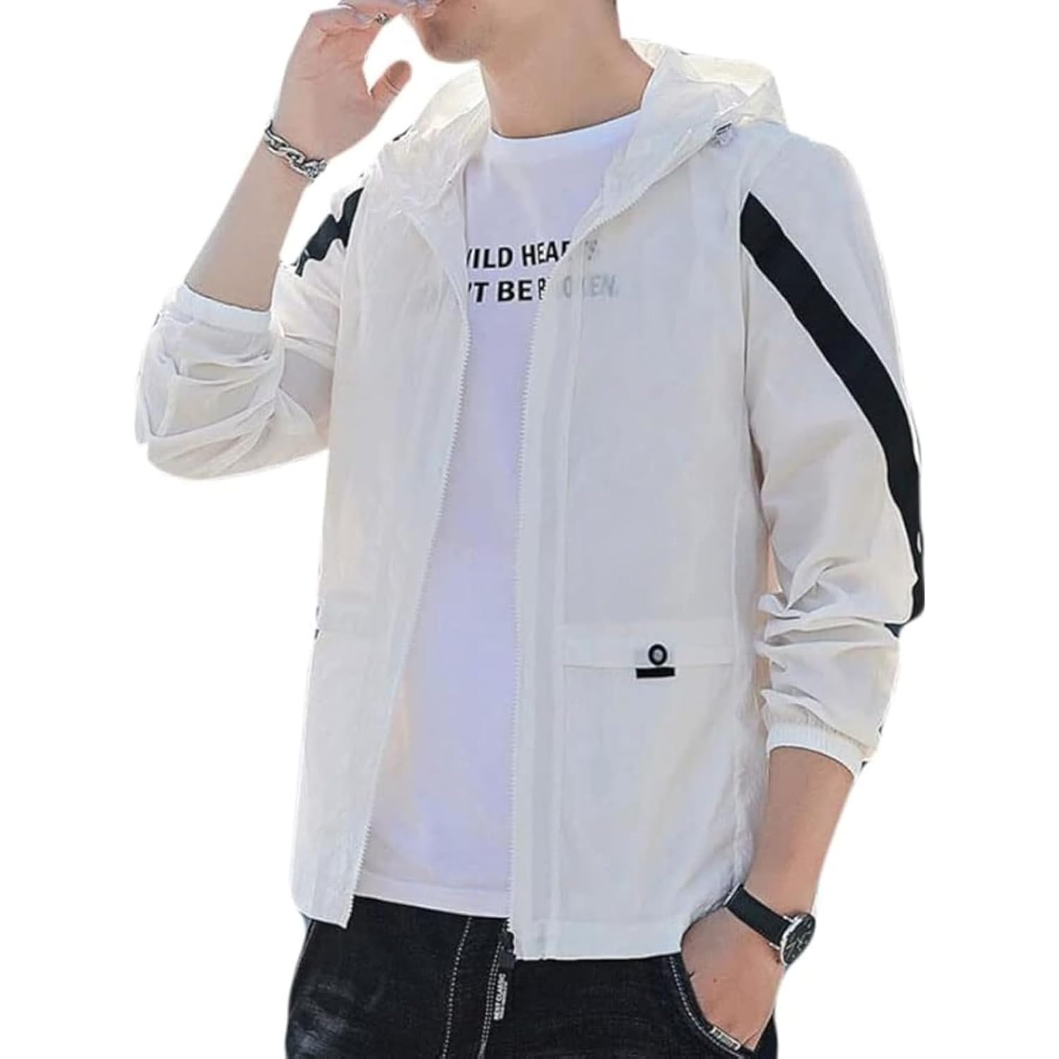 MIA FASHION Lightweight Winter Jacket for Men | Full Sleeve Windbreaker | Ideal for Trekking, Running, Gym Workouts & UV Protection