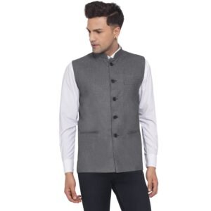 Veera Paridhaan Men’s Solid Nehru Jacket