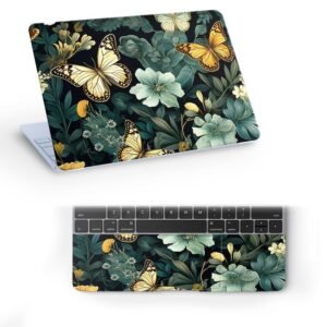 Floral D 145 Full Vinyl Laptop Skin/Sticker/Cover for 15 to 15.6 Inches Laptops Laminated-Removable-HD Quality Compatible for Hp-Dell-Sony-Lenovo-Asus etc.(15x10 Inches)
