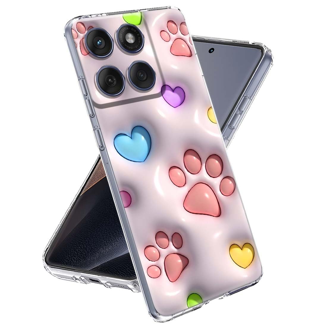 Fashionury Designer Soft Back Cover Case Compatible for Moto Edge 60 Fusion, Printed,Transparent,Flexible, Silicon for Motorola Edge 60 Fusion -D3253 - Image 2