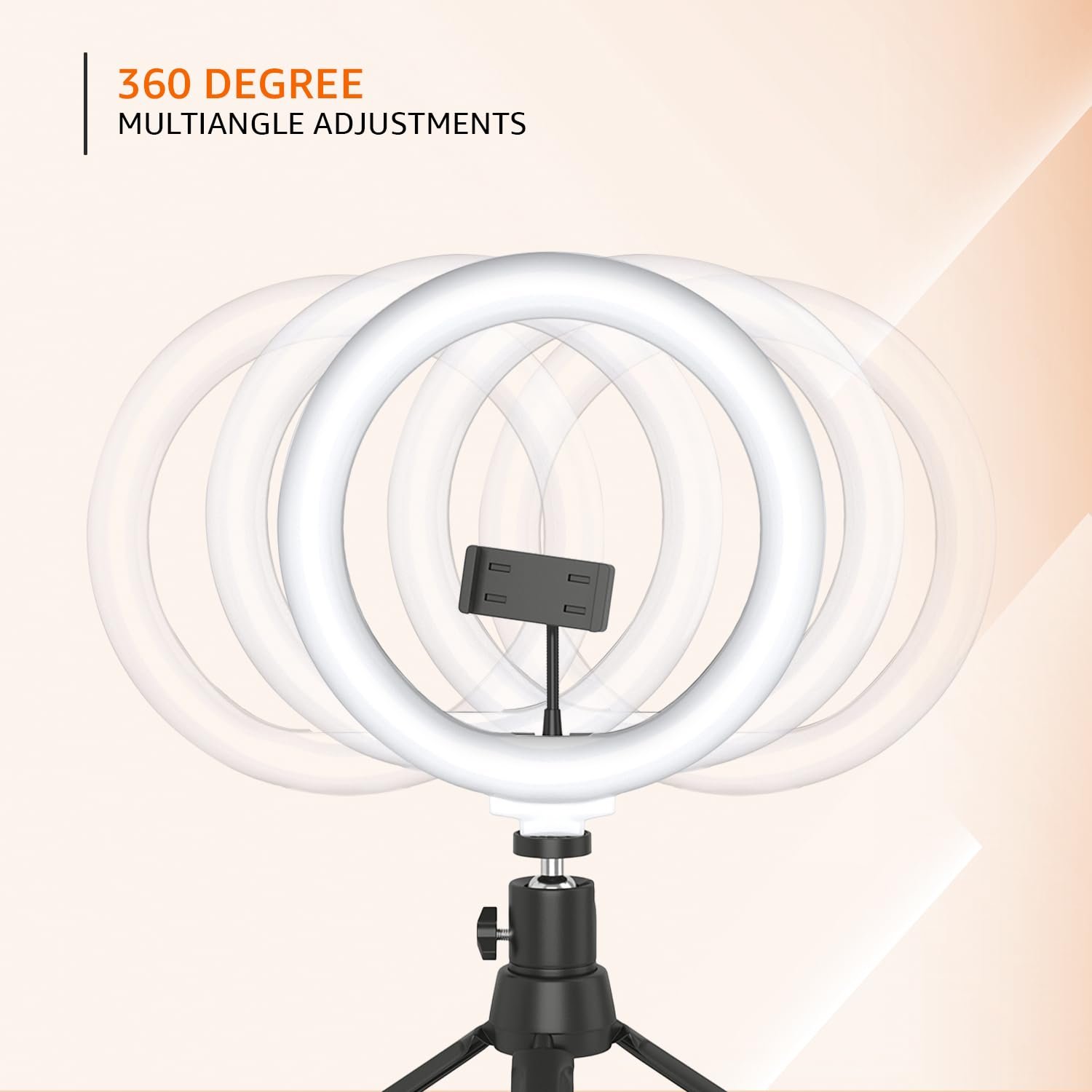 Amazon Basics 12-inch Professional LED Ring Light with Tripod Stand | 3 Color Temperature Modes | 10 Brightness Settings | Suitable for Photoshoot, Makeup, Videography - Image 6