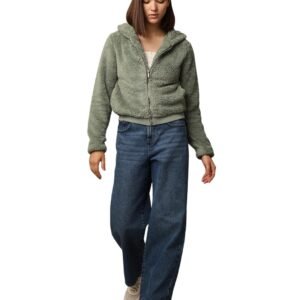 ONLY Hooded Neck Long Sleeve Front-Open Sweater