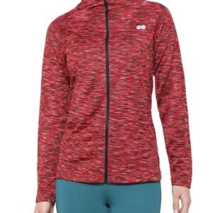 Clovia Women’s Comfort-Fit Active Jacket with Melange Effect
