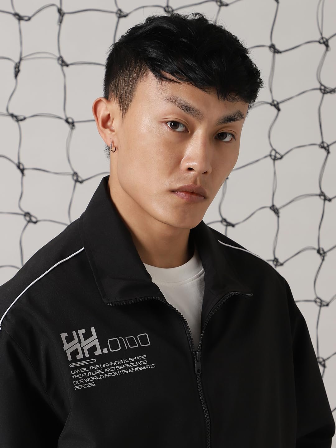 Hubberholme Men Polyester Printed Oversized Fit Collar Full Sleeves Jackets 6 - Image 5