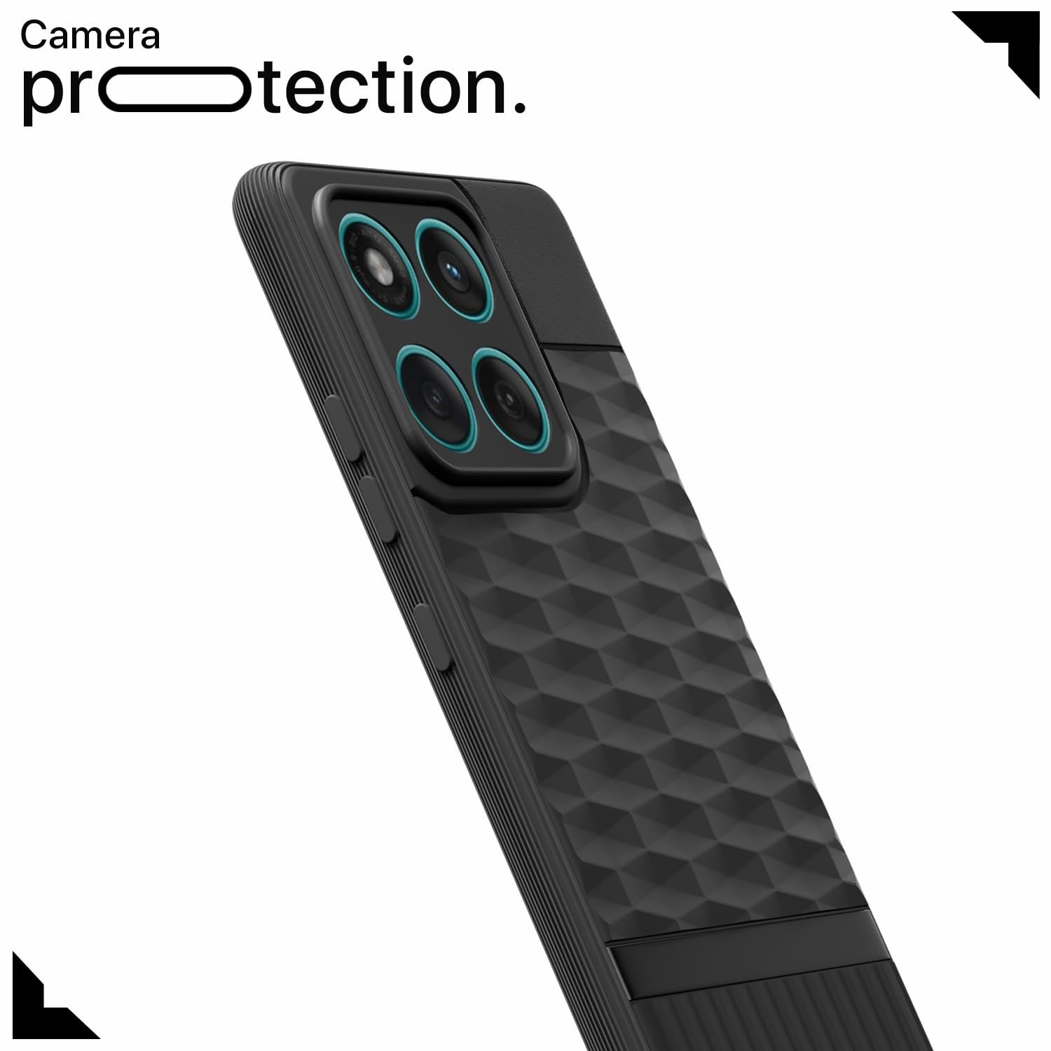 Outlouders Back Cover for Motorola Moto Edge 60 5G / Motorola Moto Edge 60 Fusion 5G | Full Camera Protection | TPU Soft Flexible Shockproof Bumper Case (Black) - Image 5