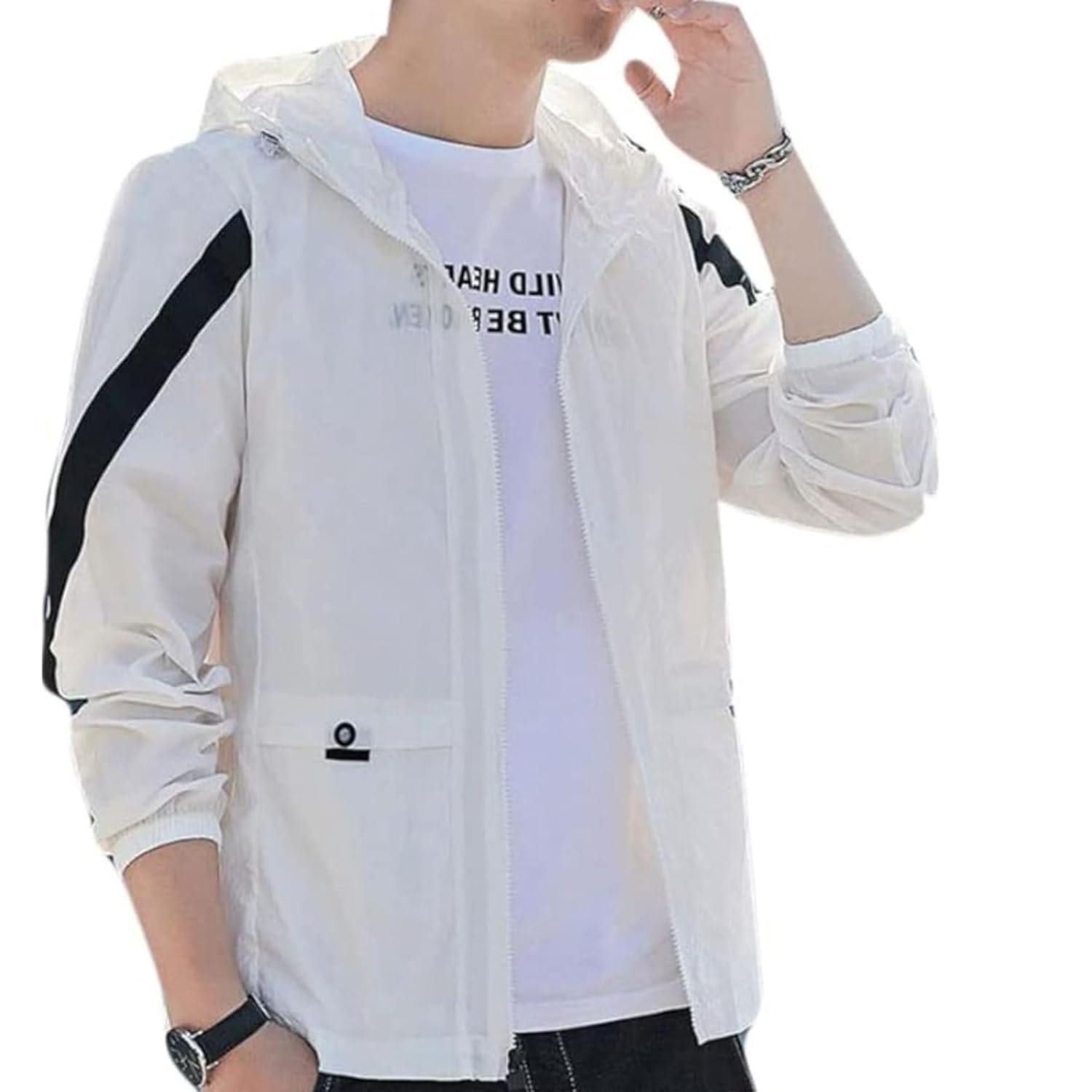 MIA FASHION Lightweight Winter Jacket for Men | Full Sleeve Windbreaker | Ideal for Trekking, Running, Gym Workouts & UV Protection - Image 6