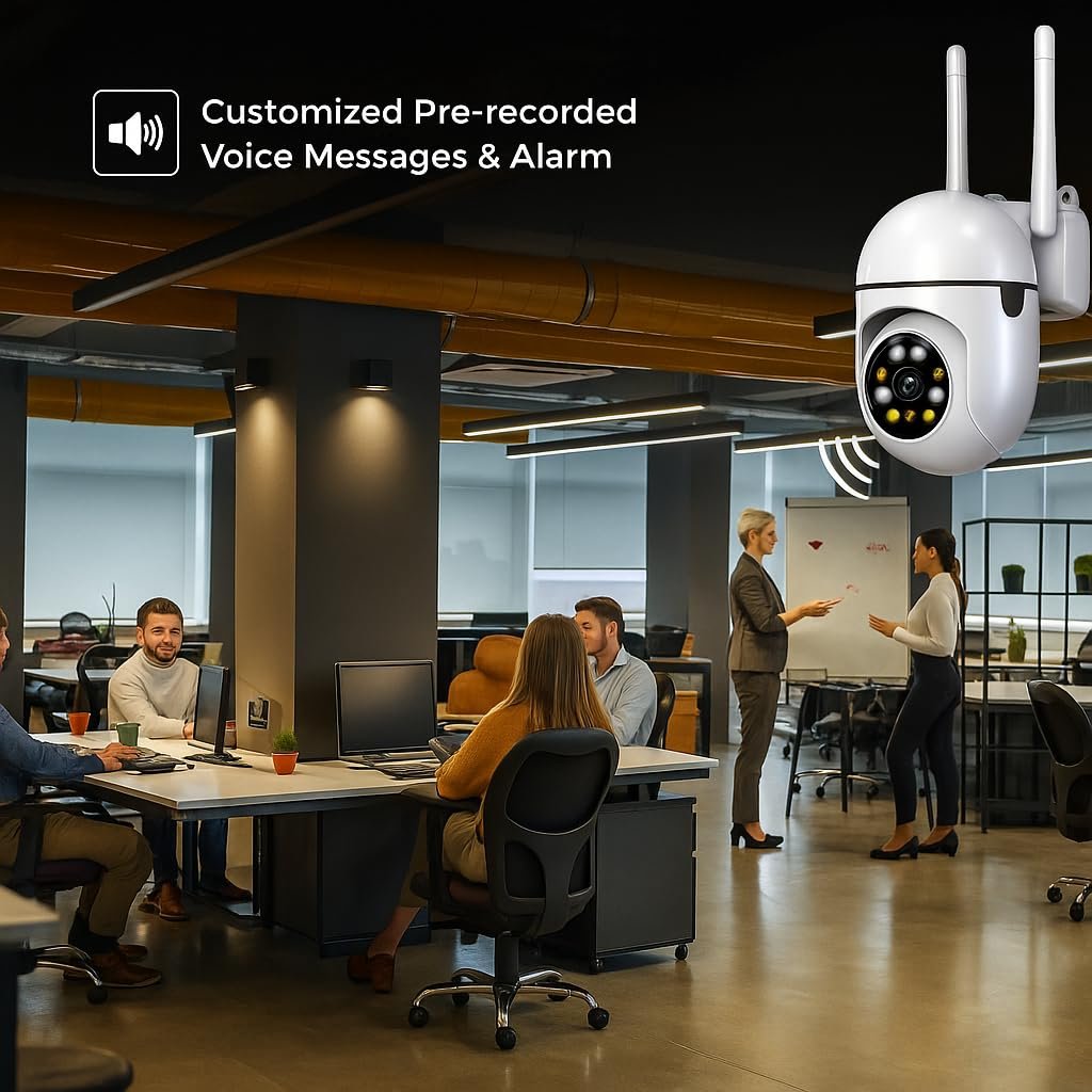 Fire turtle 1080p FHD WiFi Wireless Security Camera with Audio & Night Vision - Live Feed, Motion Detection, Perfect for Home & Office Security (Wall Camera) - Image 2