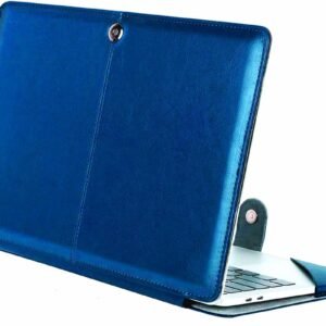 Flausen Compatible with ASUS Vivobook Go 15 (OLED) 2023 15.6 inch, E1504FA-LK543WS A47 Laptop, PU Leather Case Portfolio Protective Cover Sleeve, Blue (FLBLB117)