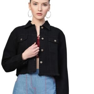 SASSAFRAS Women Denim Raw Edge Jacket