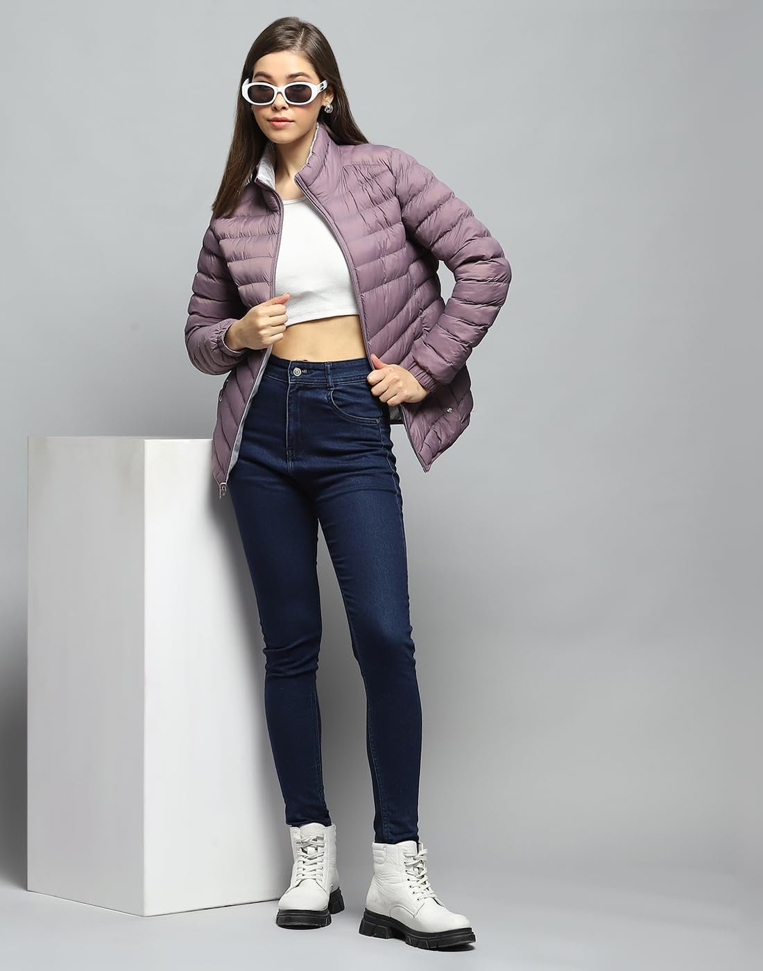 Monte Carlo Women's Reversible Winter Jacket | Stylish Regular Fit Quilted Puffer Coat | Full Sleeve Solid Zipper Closure Travel Jacket For Women's - Image 6