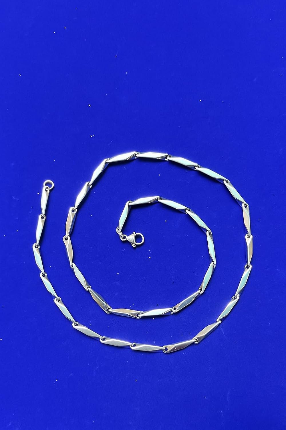 NOYA Natural Silver Rice Chain Link Necklace Men | Organic Chemical-Free Designer Jewelry | Lightweight Hypoallergenic Eco-Friendly Statement Accessory 2025 - Image 3