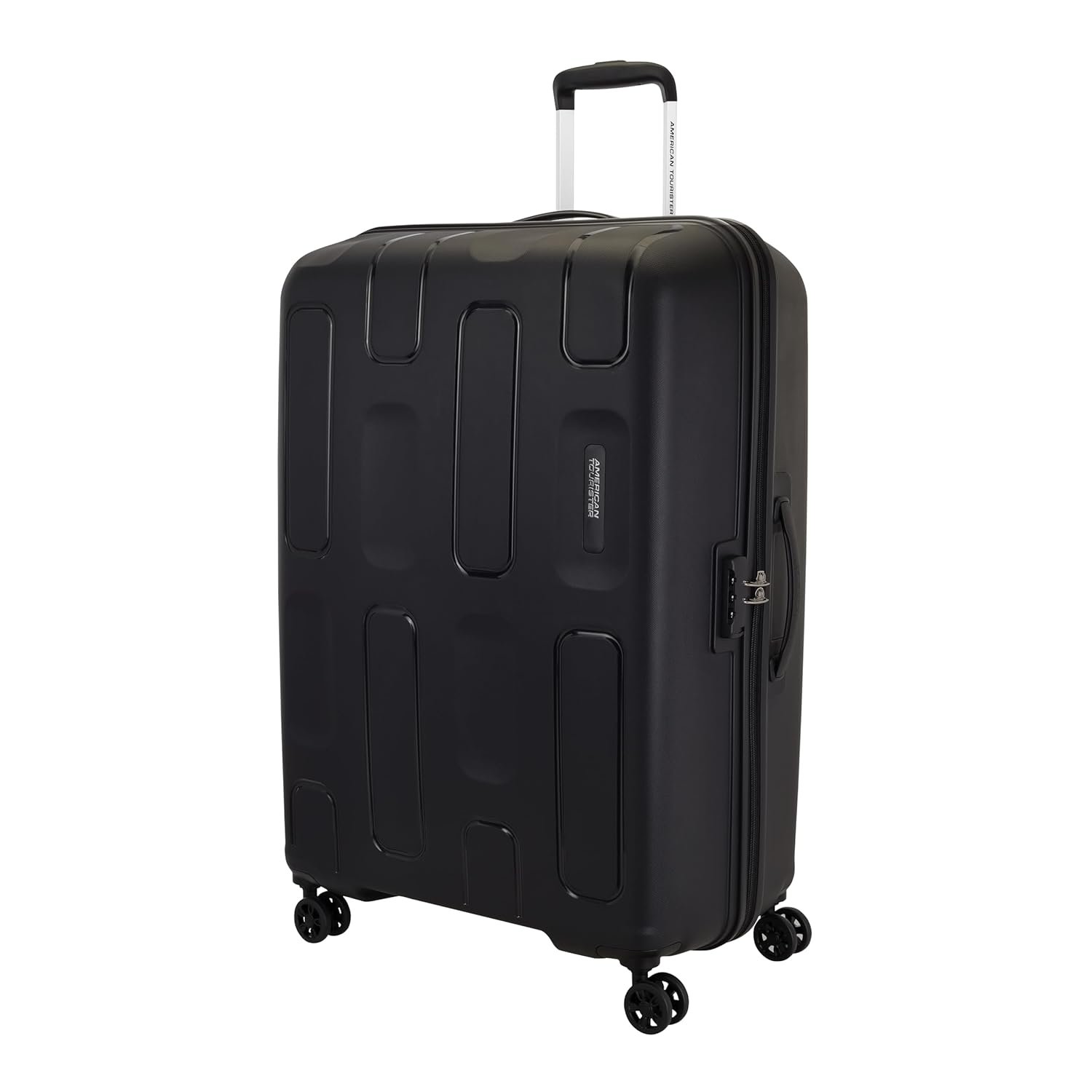American Tourister Large Ivy 2.0-8 Wheel, 79 CM Hard PP Check-in Suitcase for Travel/Trolley Bag for Travel/Travel Bag with Combination Lock & Smooth Sliding Double Wheel - Black
