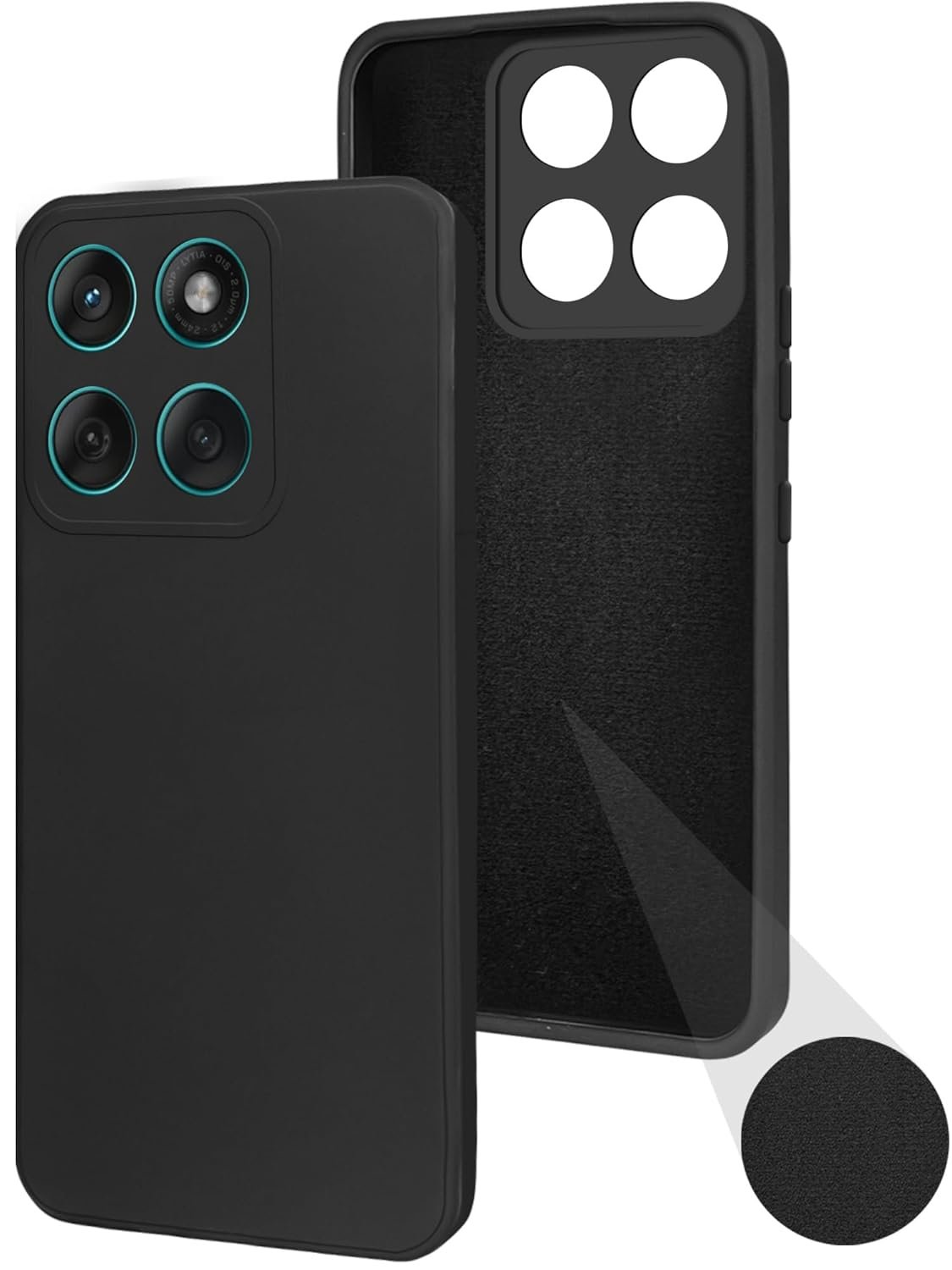 Jkobi Back Cover Case for Motorola Moto Edge 60 Fusion (Matte Finish Silicone with Inside Fiber Cloth)