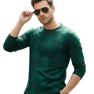 Urbano Fashion Men’s Printed Full Sleeve Slim Fit Cotton T-Shirt