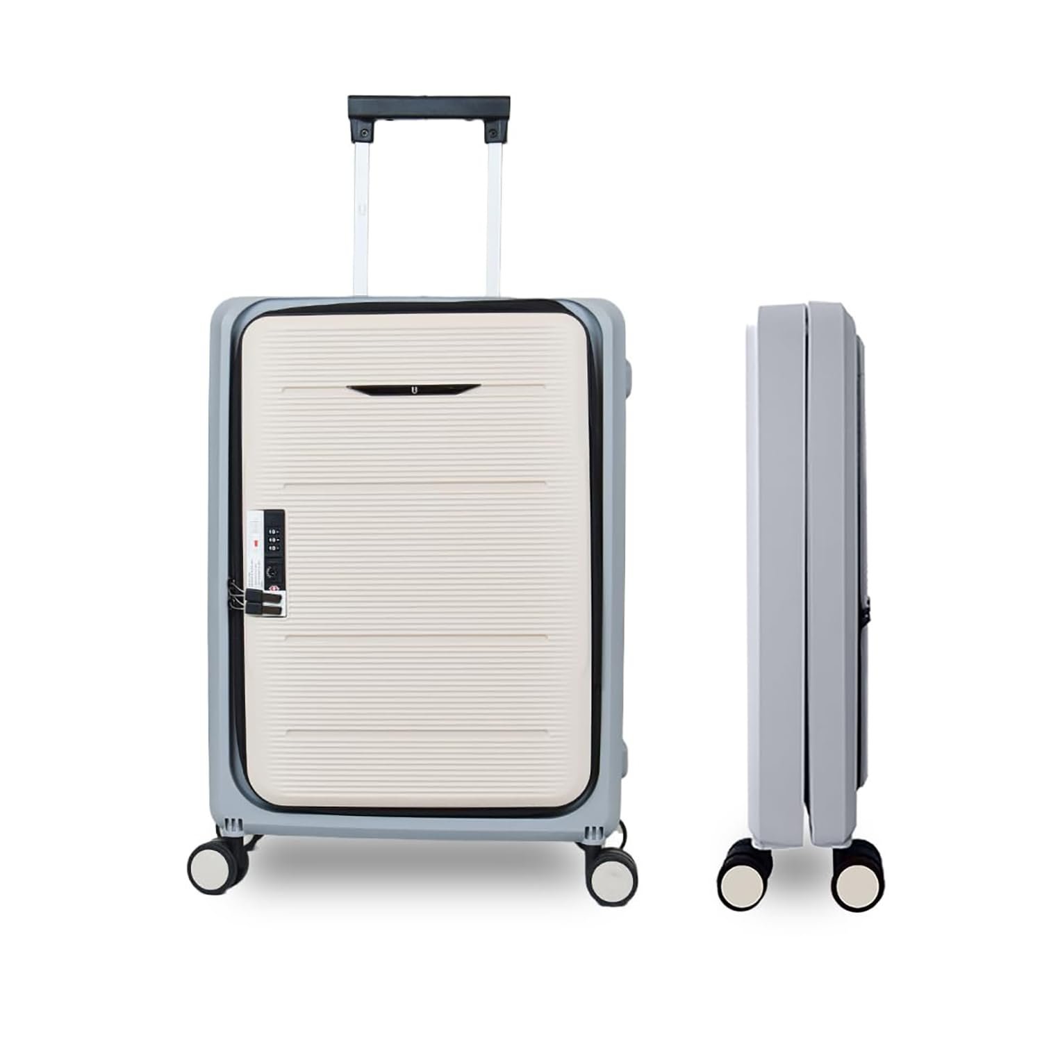 Kuber Industries Luggage Bag | Trolley Bags for Travel | Collapsible Luggage Bag | Travelling Bag | Trolley Bags for Suitcase | Lightweight Luggage Bag | 20 Inch | Khakhi Gray