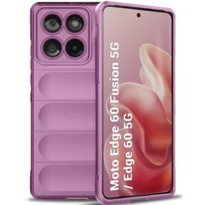 TheGiftKart Liquid Silicon Back Cover Case for Motorola Moto Edge 60 Fusion 5G / Edge 60 5G | Shockproof Military Grade Protection | Micro-Fibre Cloth On Inner Side | Anti-Slip Grip Cover (TPU, Pink)